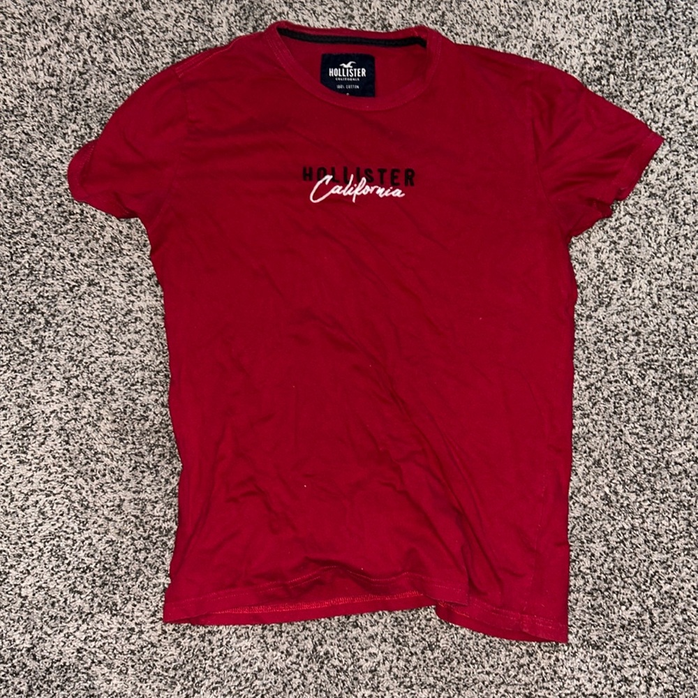 Red Hollister: California cotton short sleeve t shirt. Size small.